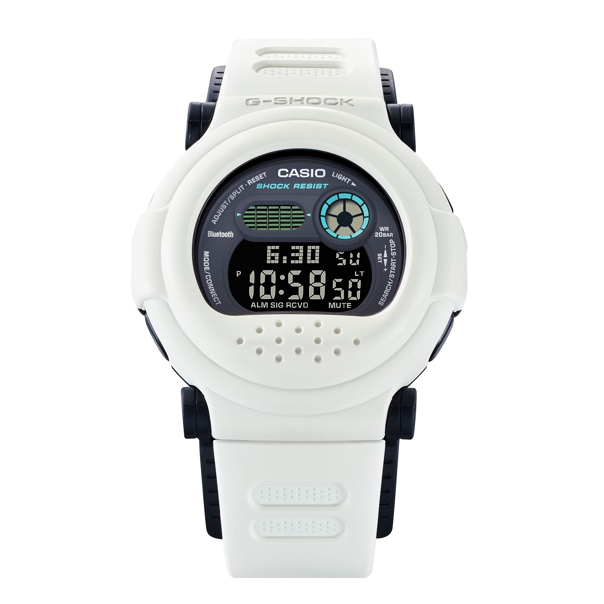Reloj G-Shock Hombre Resina Blanco - Detalle de esfera