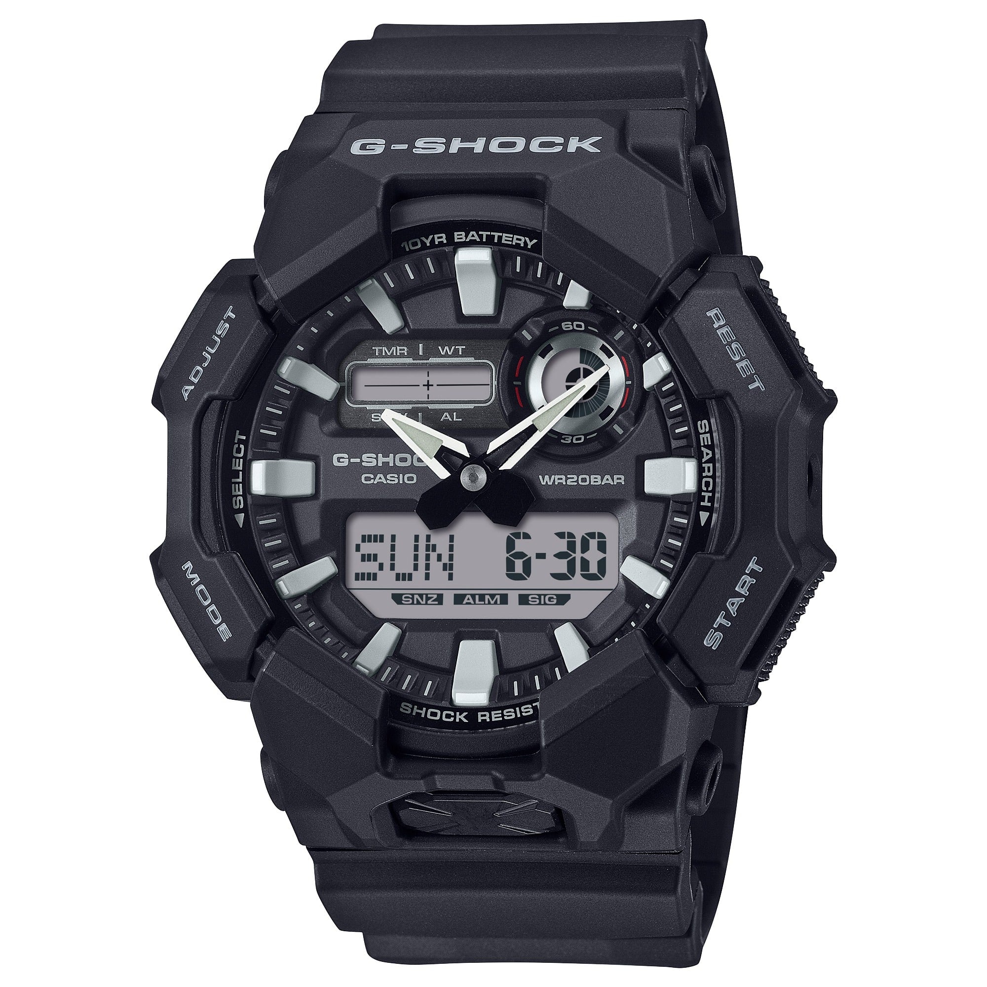 GA-010-1A Reloj G-Shock Hombre Resina Negro - Reloj original en Guatemala
