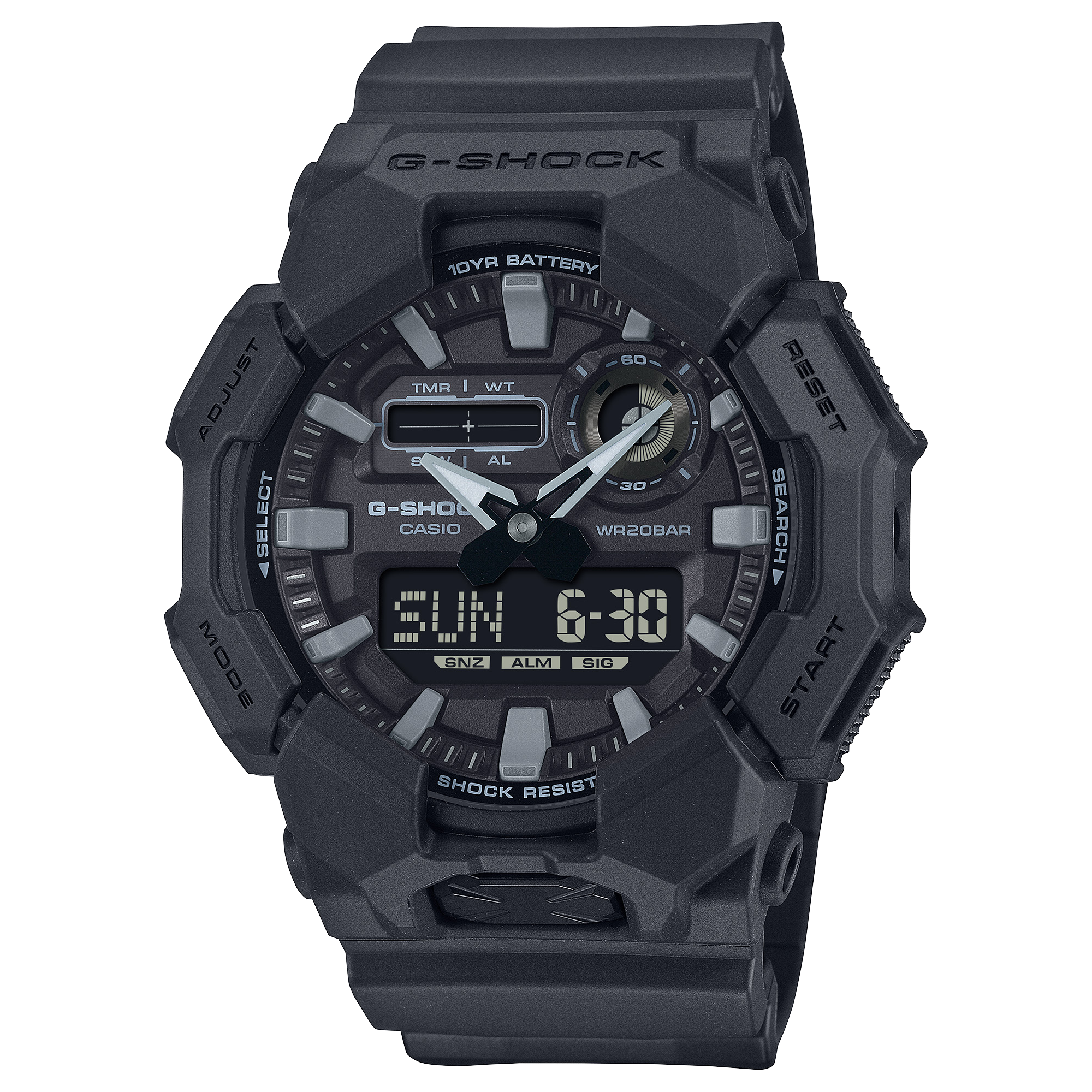 GA-010-1A1 Reloj G-Shock Hombre Resina Negro - Reloj original en Guatemala