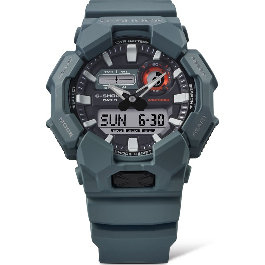 GA-010-2A Reloj G-Shock Hombre Resina Gris Verdoso - Vista lateral