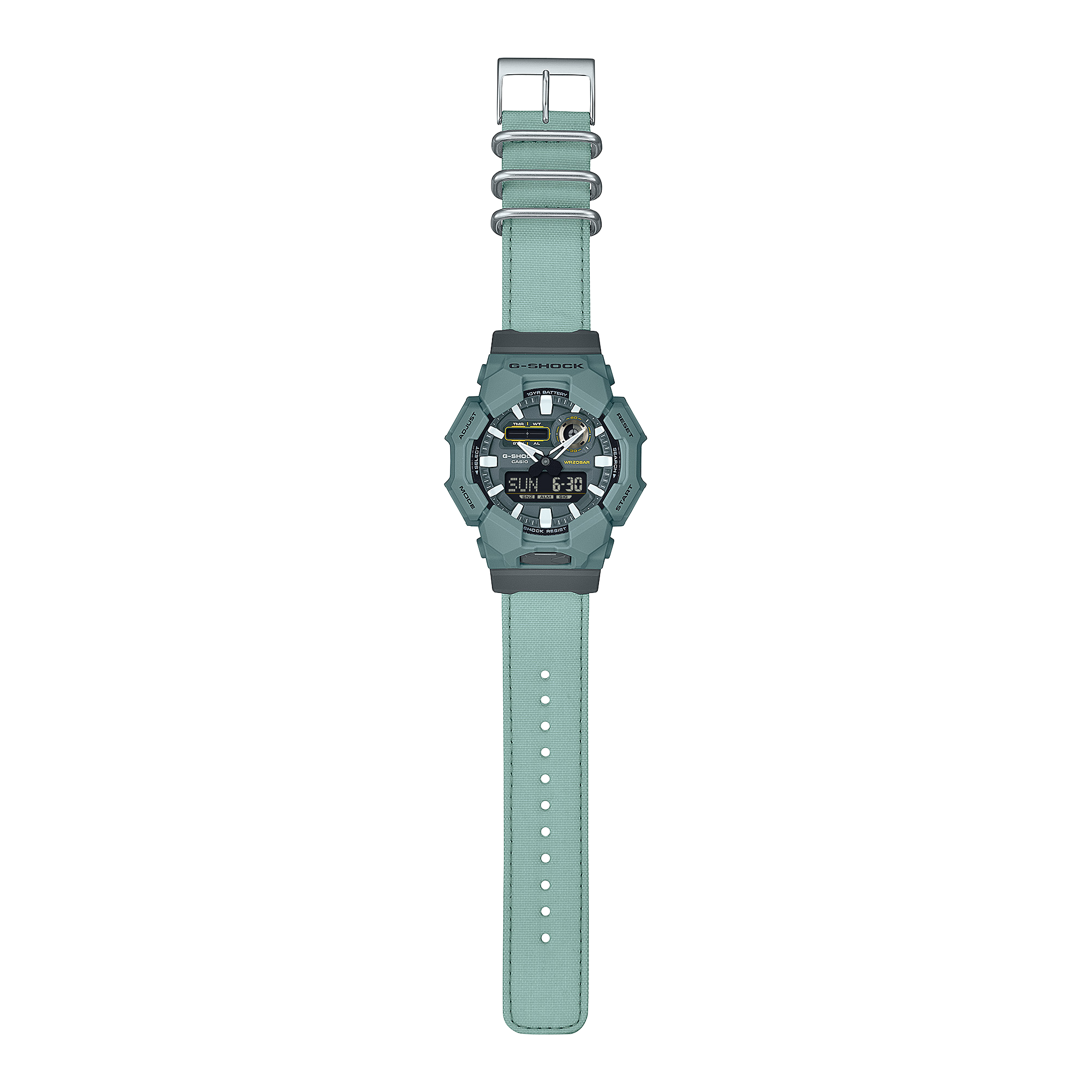 GA-010CE Reloj G-Shock Hombre Caja Resina Correa Tela - Vista lateral