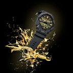 GA-010GB-1A9 Reloj G-Shock de hombre pulsera de caucho 10 años de batería - Detalle de esfera