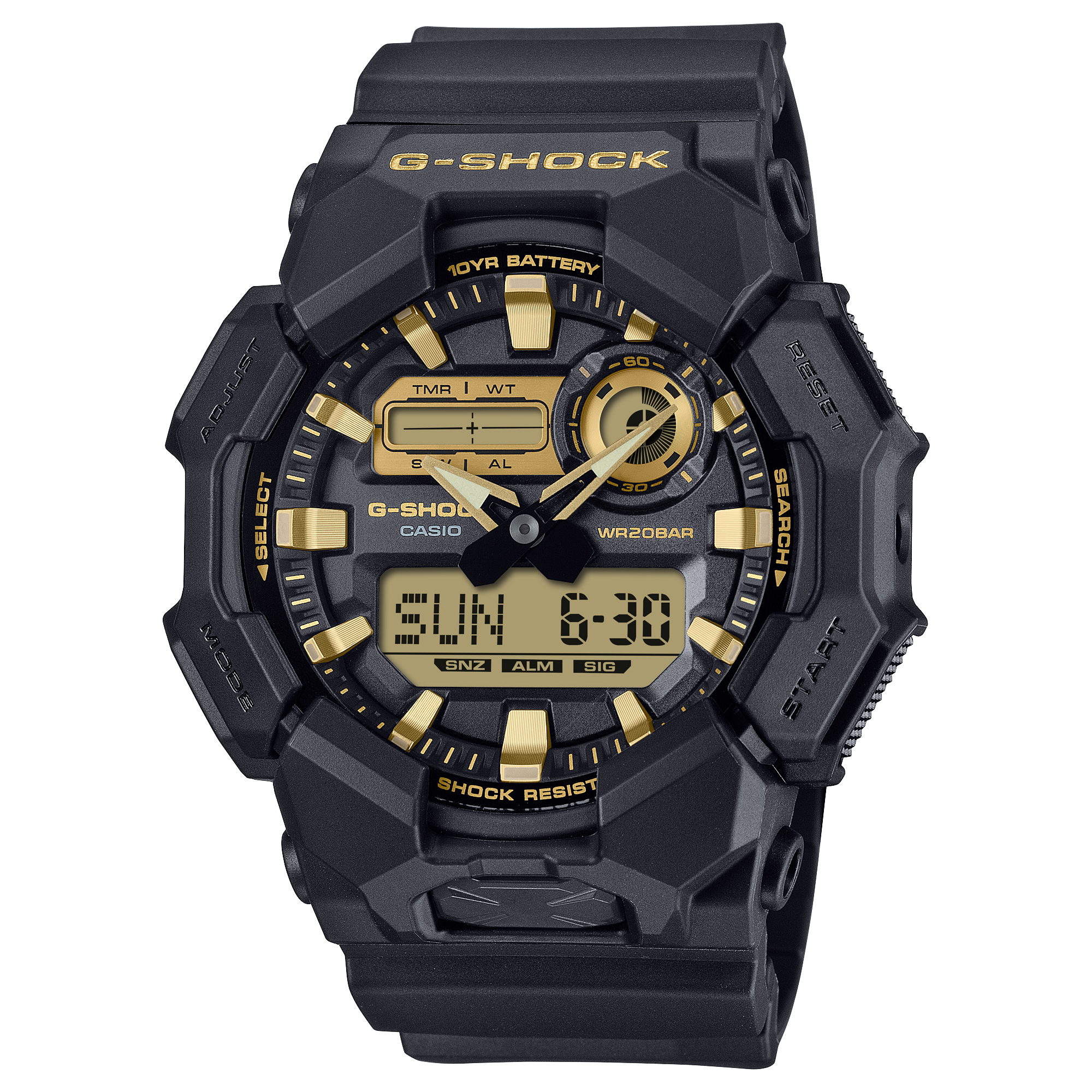 GA-010GB-1A9 Reloj G-Shock de hombre pulsera de caucho 10 años de batería - Reloj original en Guatemala