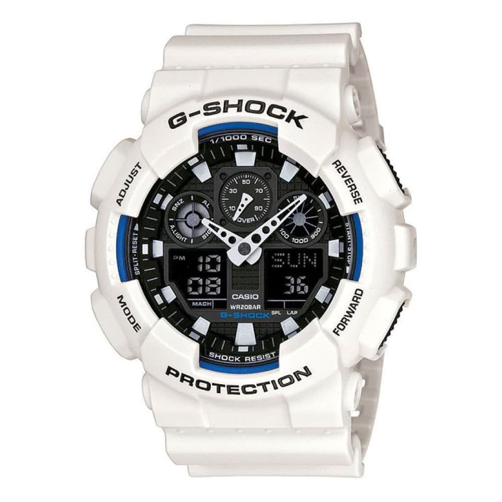 GA-100B Reloj G-Shock Unisex Resina Blanco - Reloj original en Guatemala