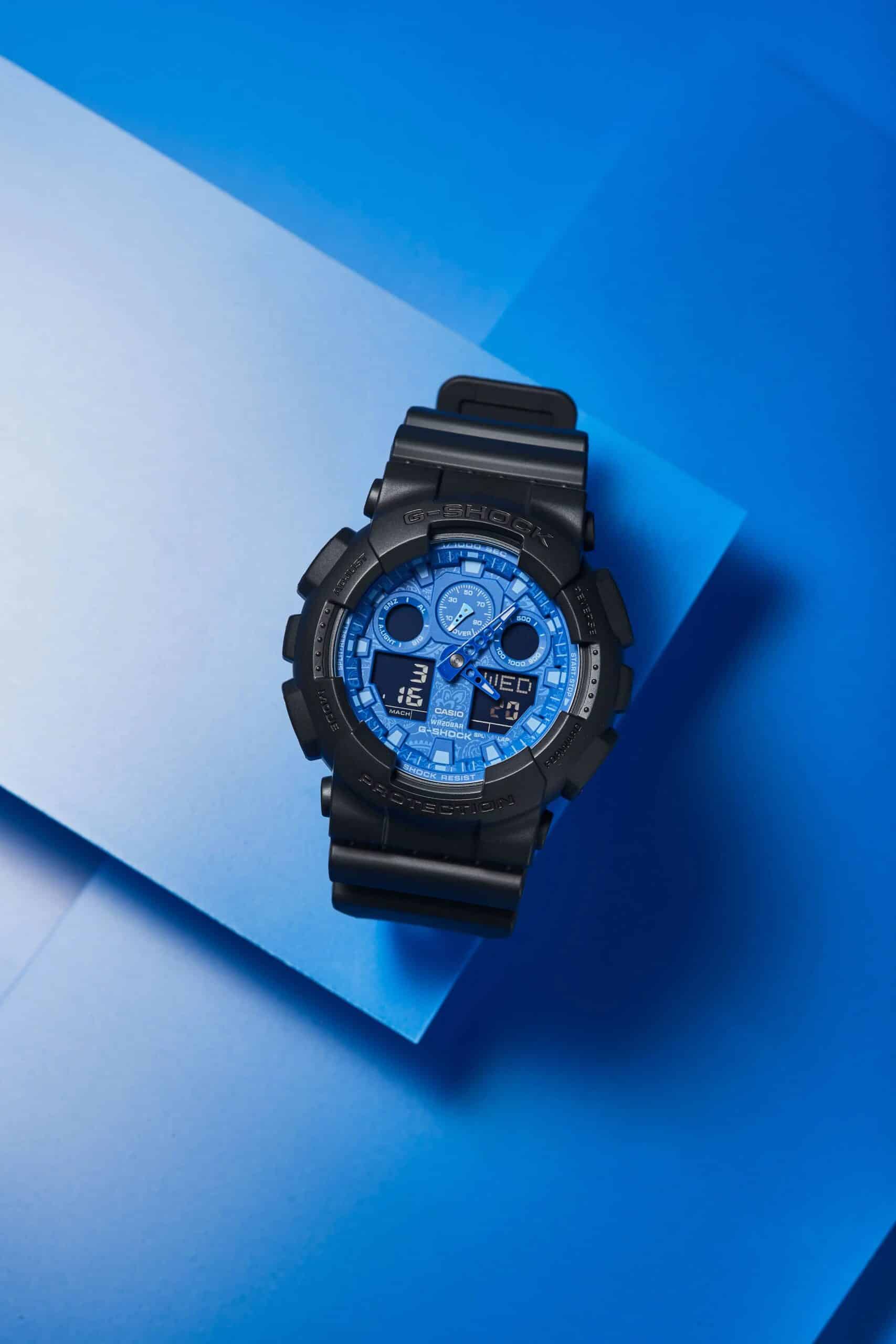 GA-100BP-1A Reloj G-Shock GA-100 Hombre Resina Negra Esfera - Vista lateral