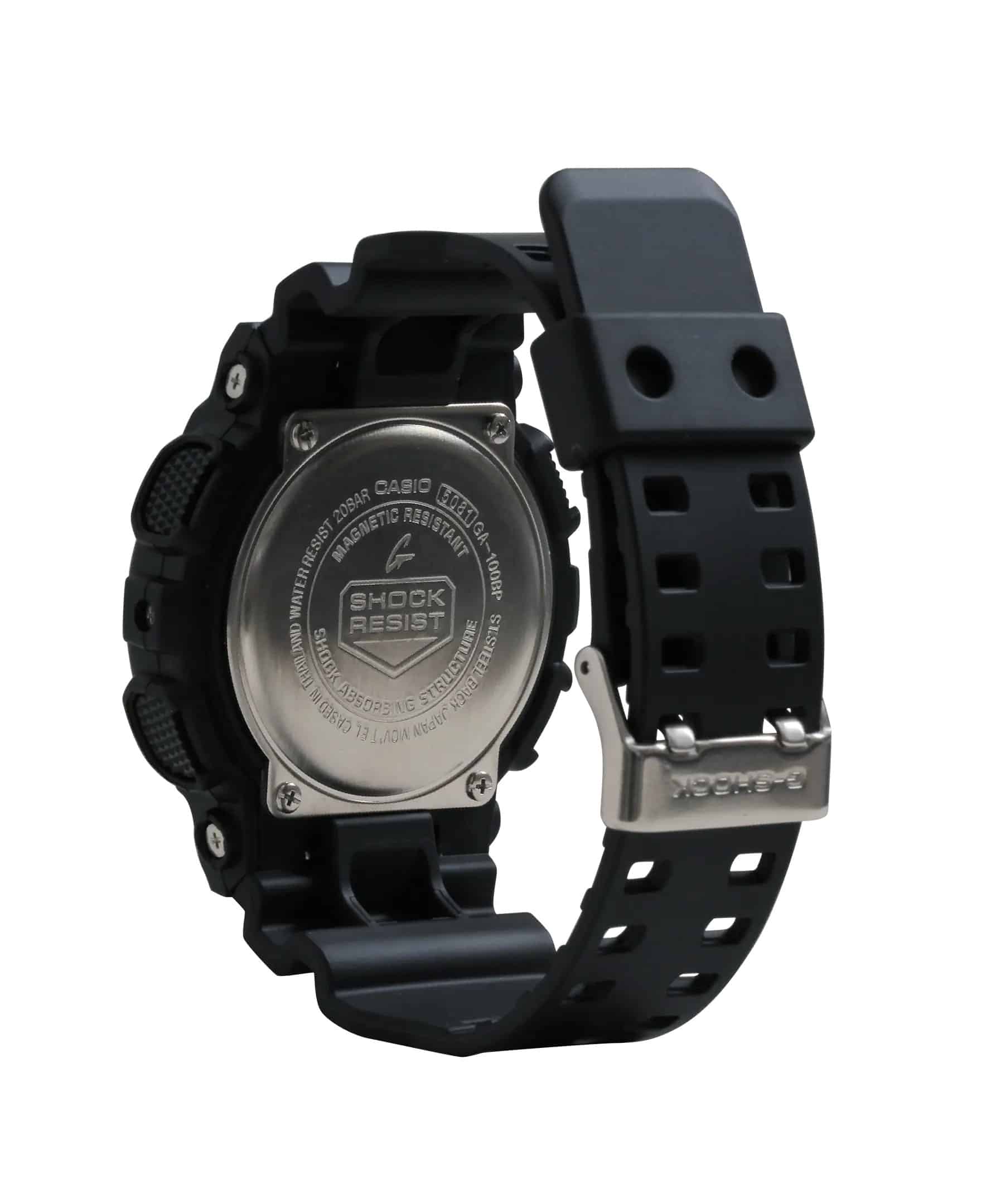 GA-100BP-1A Reloj G-Shock GA-100 Hombre Resina Negra Esfera - Detalle de esfera
