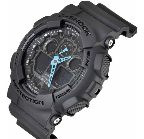 GA-100C Reloj G-Shock GA-100 Hombre Resina Negro - Detalle de esfera