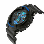 GA-100CB Reloj G-Shock Hombre Resina Negro Camuflaje Azul - Vista trasera