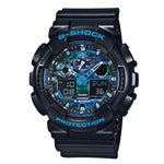 GA-100CB Reloj G-Shock Hombre Resina Negro Camuflaje Azul