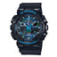 GA-100CB Reloj G-Shock Hombre Resina Negro Camuflaje Azul