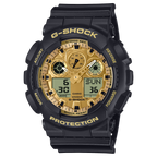 GA-100GGB-1A9 Reloj G-Shock Hombre Correa Resina Negro Dorado - Reloj original en Guatemala