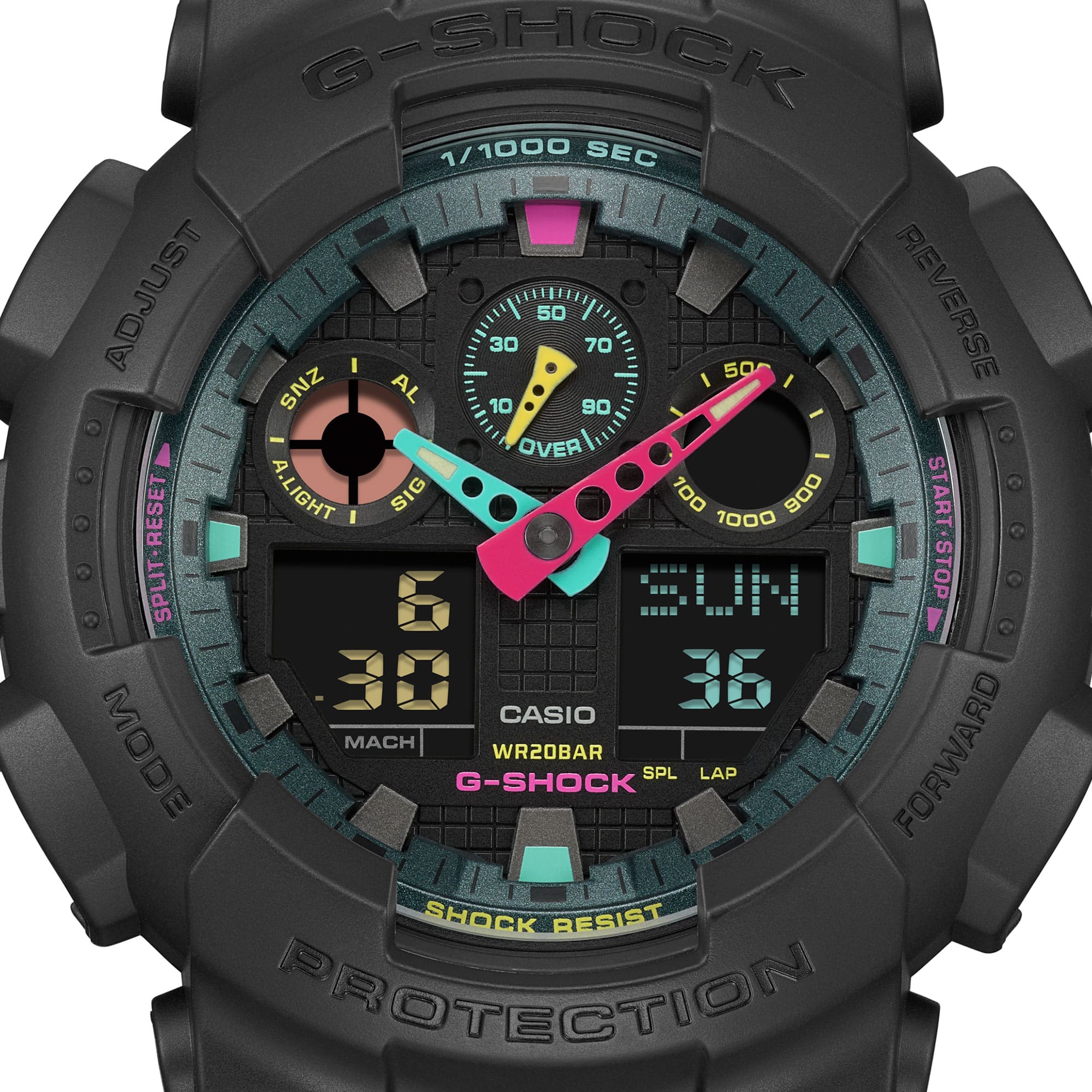 GA-100MF Reloj G-Shock Ana-Digi Hombre Resina Negro - Vista trasera
