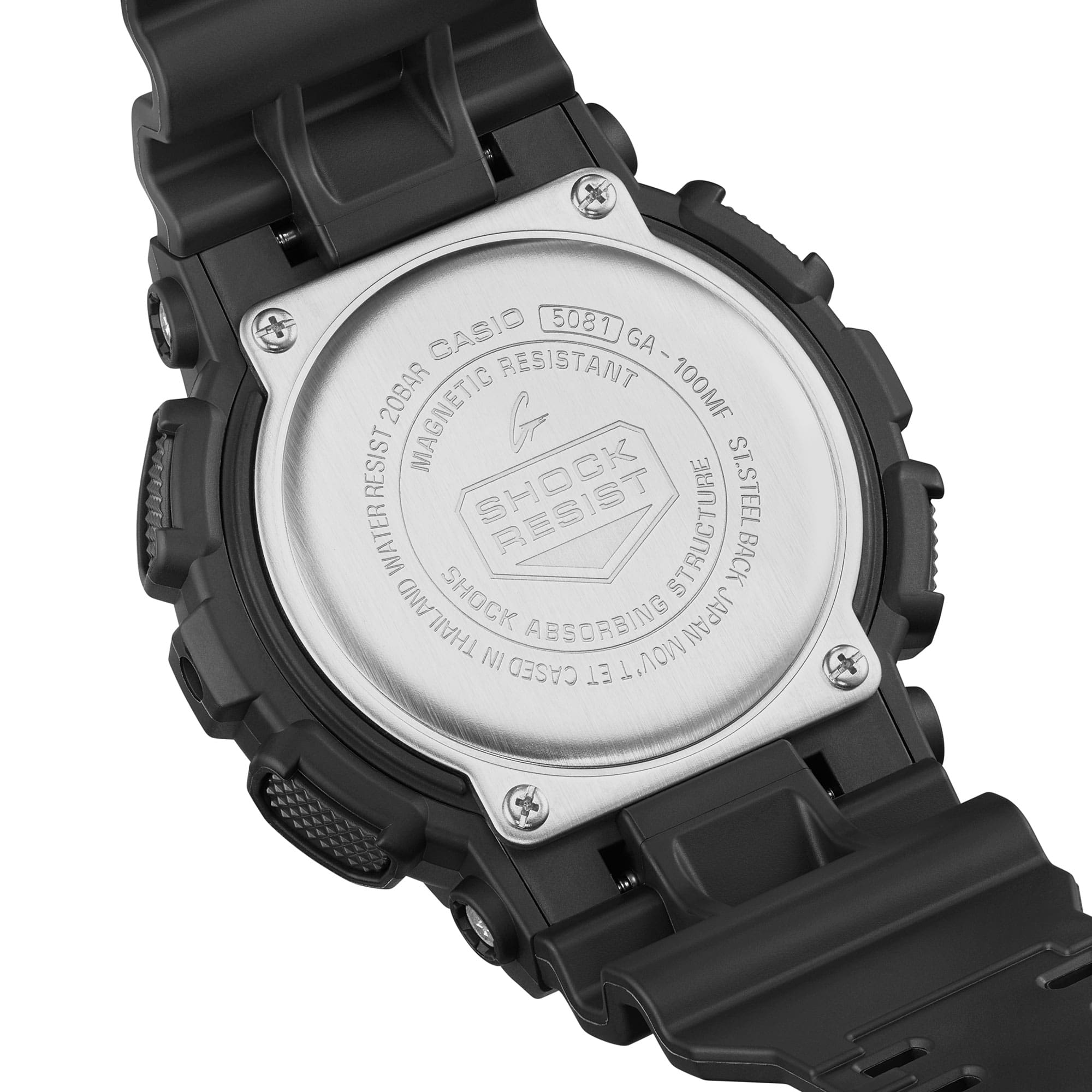 GA-100MF Reloj G-Shock Ana-Digi Hombre Resina Negro - Detalle de esfera