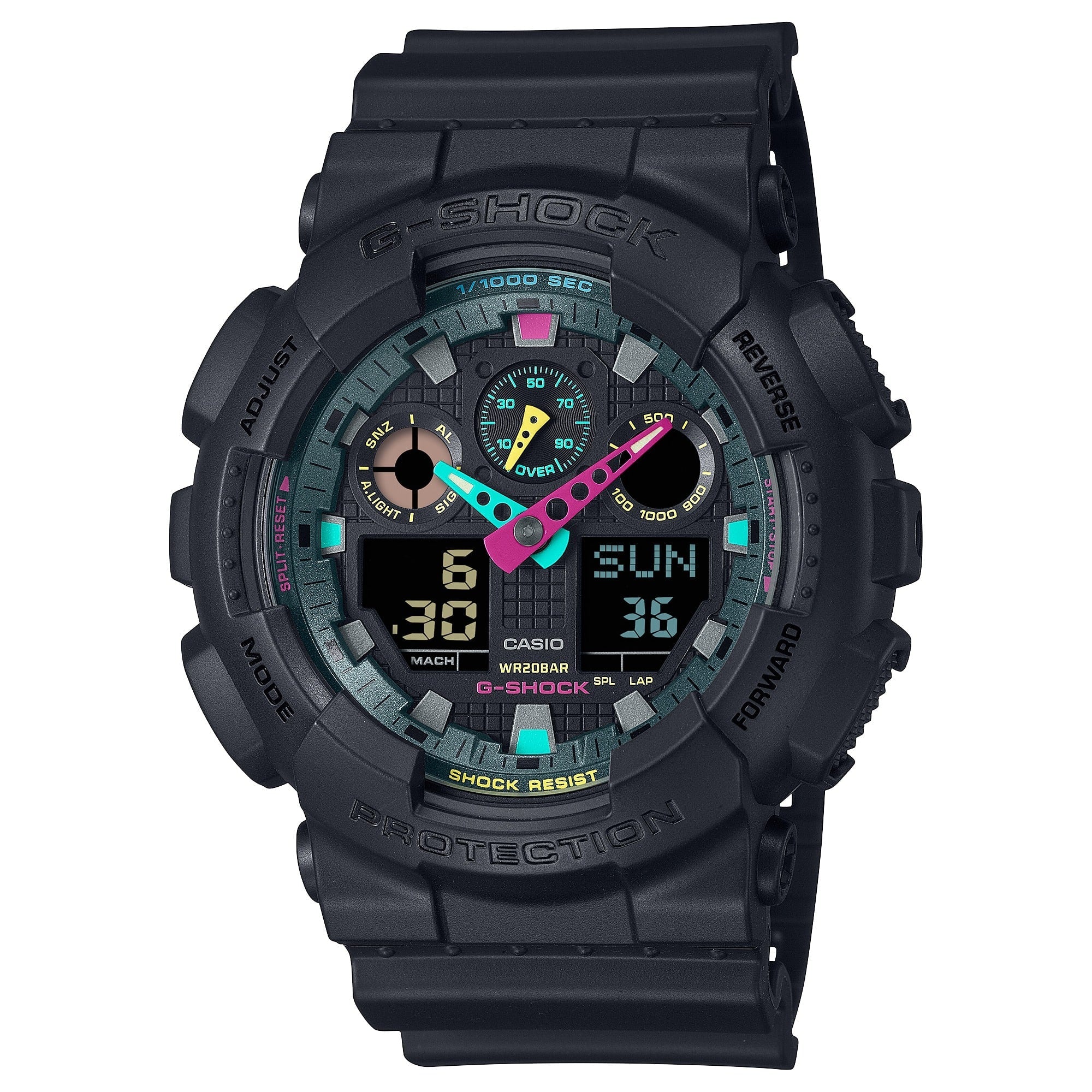 GA-100MF Reloj G-Shock Ana-Digi Hombre Resina Negro - Reloj original en Guatemala