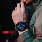 GA-100RGB Reloj G-Shock GA-100 Hombre Resina Negro - Vista lateral