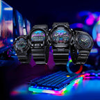 GA-100RGB Reloj G-Shock GA-100 Hombre Resina Negro - Detalle de esfera