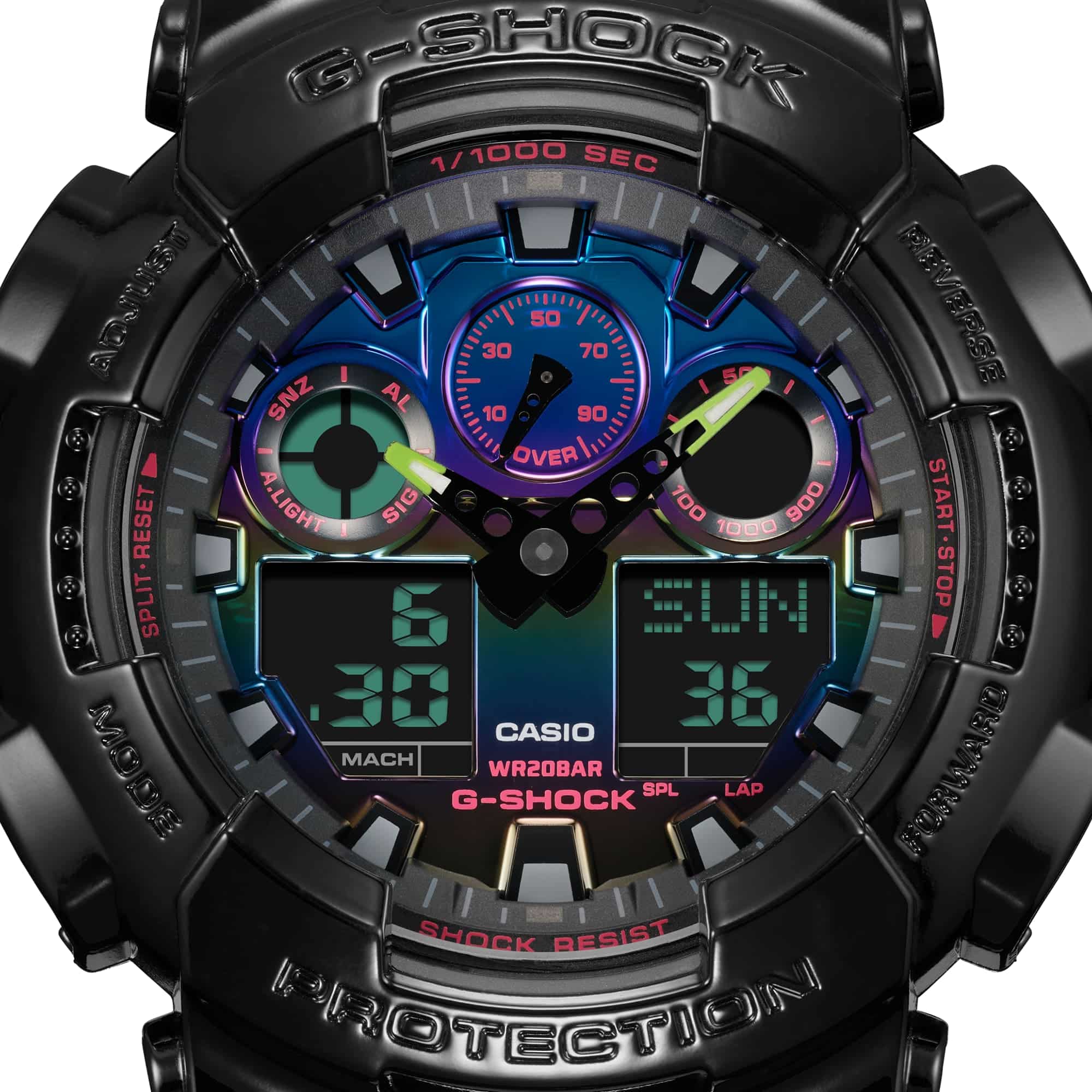 GA-100RGB Reloj G-Shock GA-100 Hombre Resina Negro - Vista 5