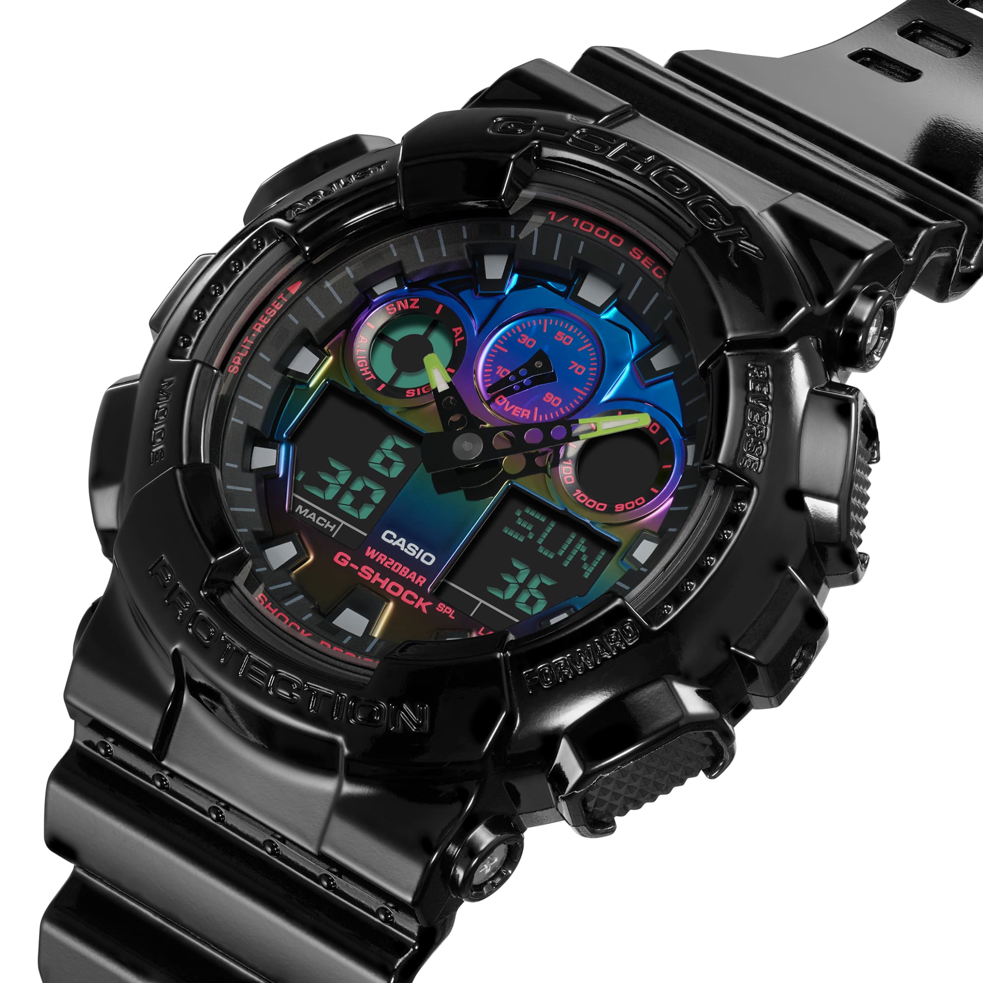 GA-100RGB Reloj G-Shock GA-100 Hombre Resina Negro - Vista 7