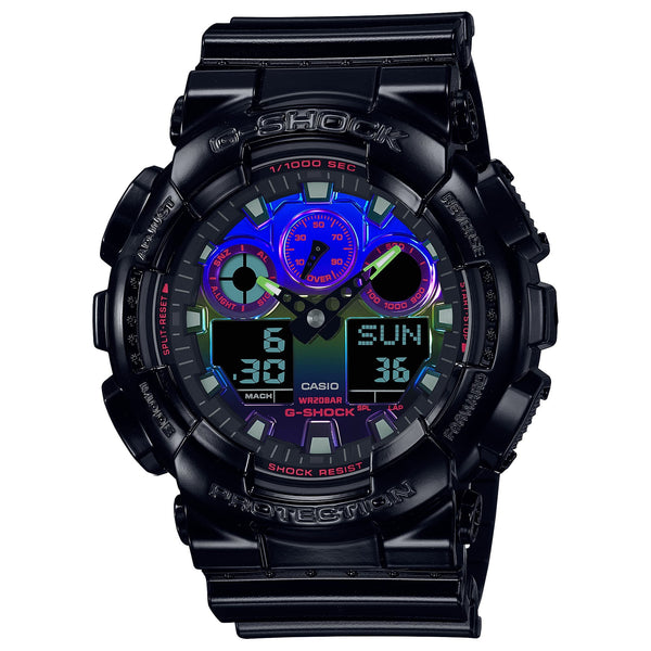 GA-100RGB Reloj G-Shock GA-100 Hombre Resina Negro - Reloj original en Guatemala