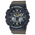 GA-100TU-1A3 Reloj G-Shock Hombre Resina Negro Correa Verde - Reloj original en Guatemala