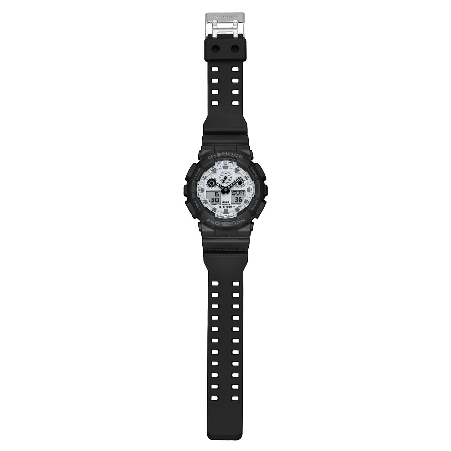 GA-100WD-1A Reloj G-Shock Hombre Correa Caucho Negro - Vista lateral