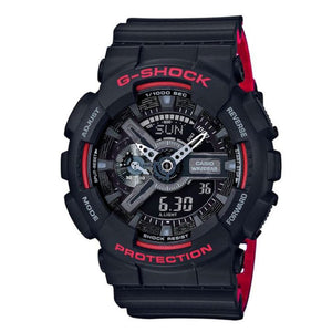 GA-110HR-1A Reloj G-Shock Hombre Resina Negro y Rojo