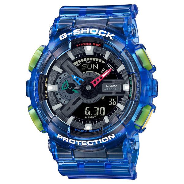 GA-110JT Reloj G-Shock Hombre Resina Azul Translúcido - Reloj original en Guatemala