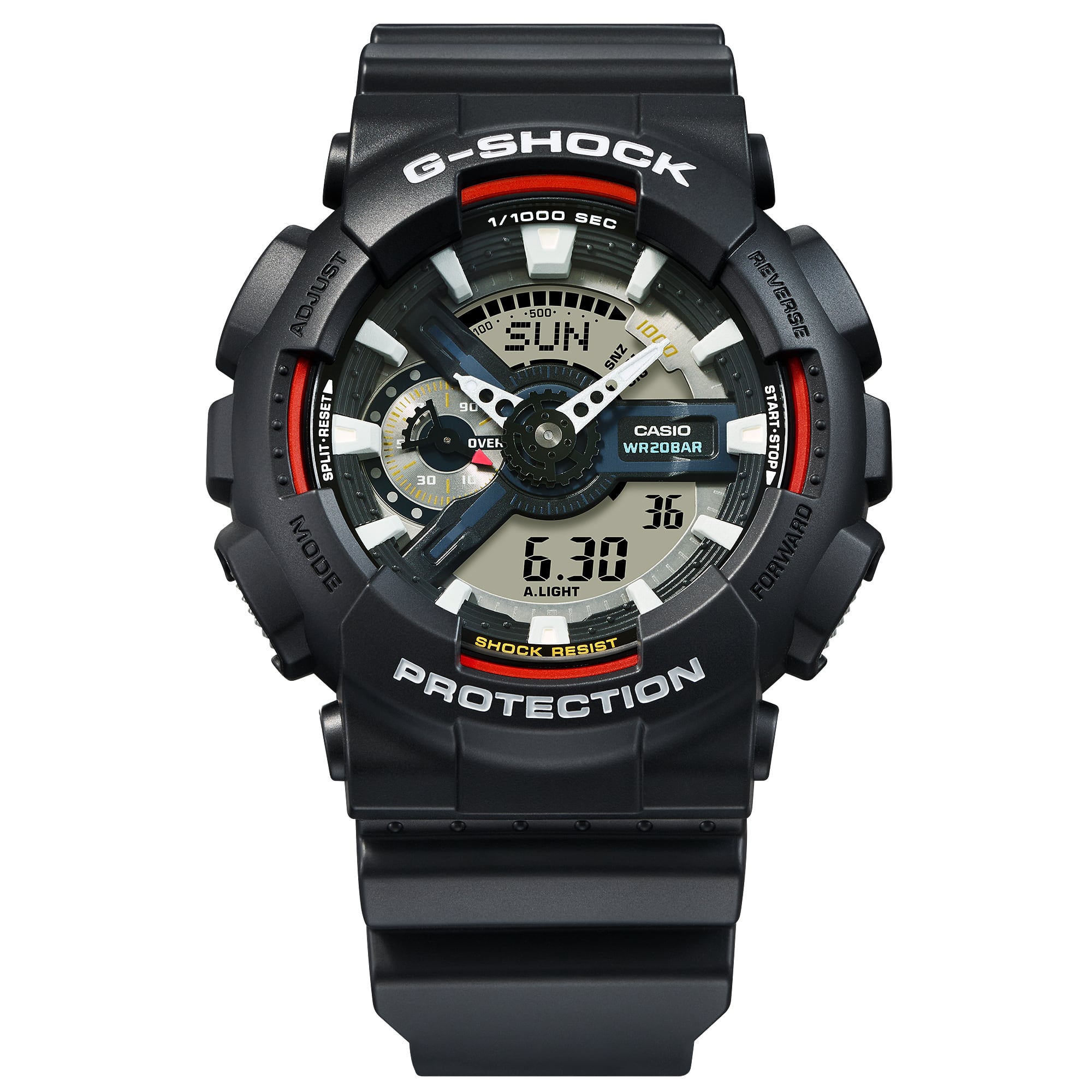 GA-110RL Reloj G-Shock Hombre Resina Negro - Detalle de esfera