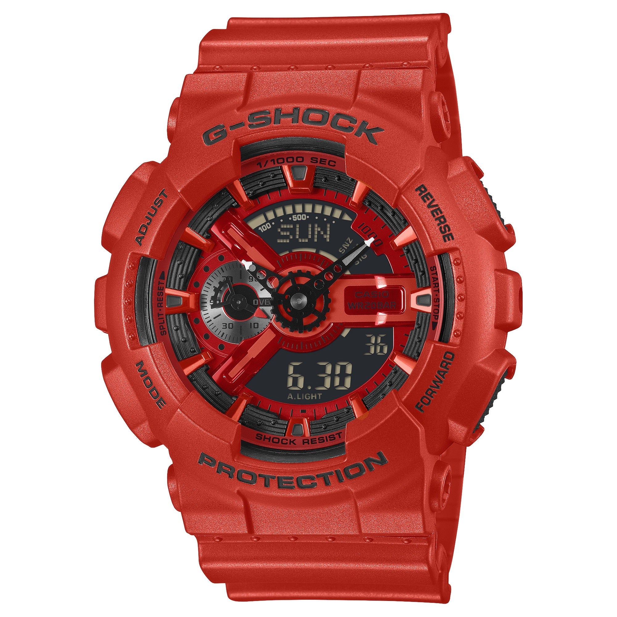 GA-110RRB Reloj G-Shock Hombre Resina Roja - Reloj original en Guatemala