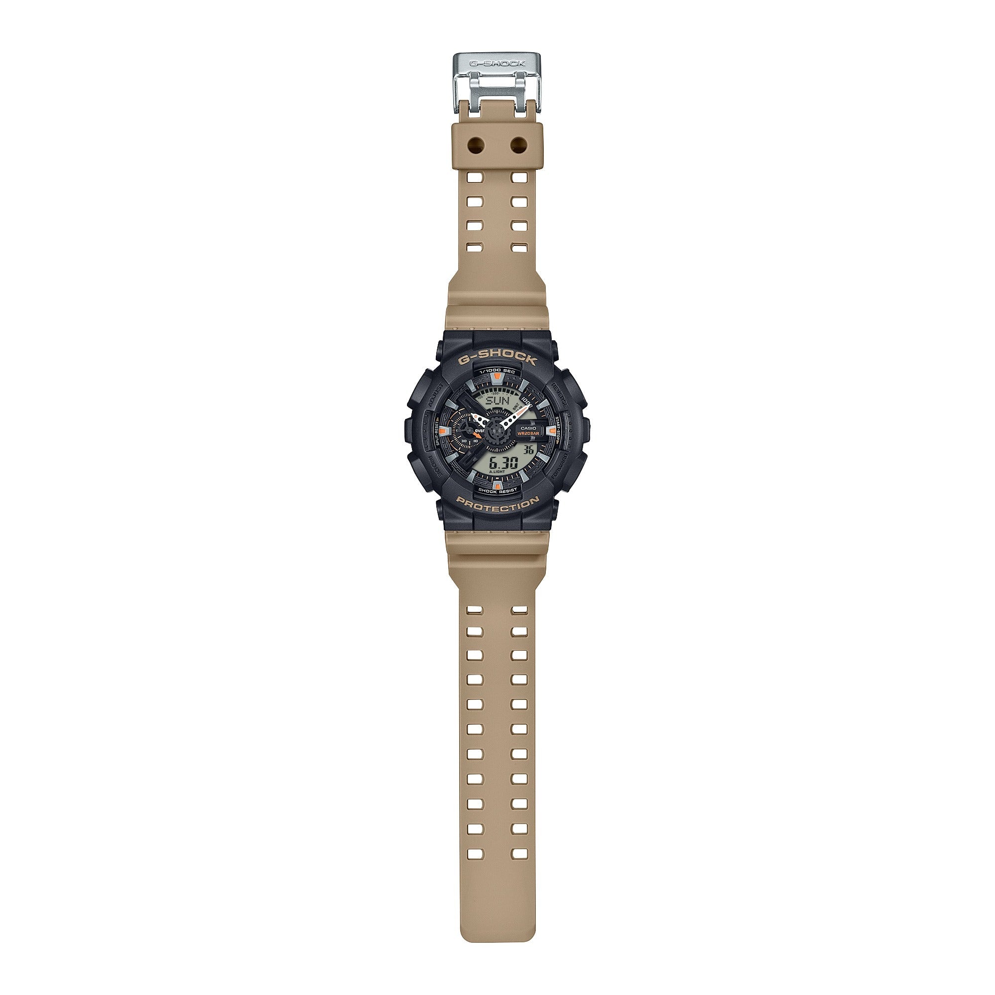 GA-110TU Reloj G-Shock Hombre Correa Resina Beige - Vista lateral
