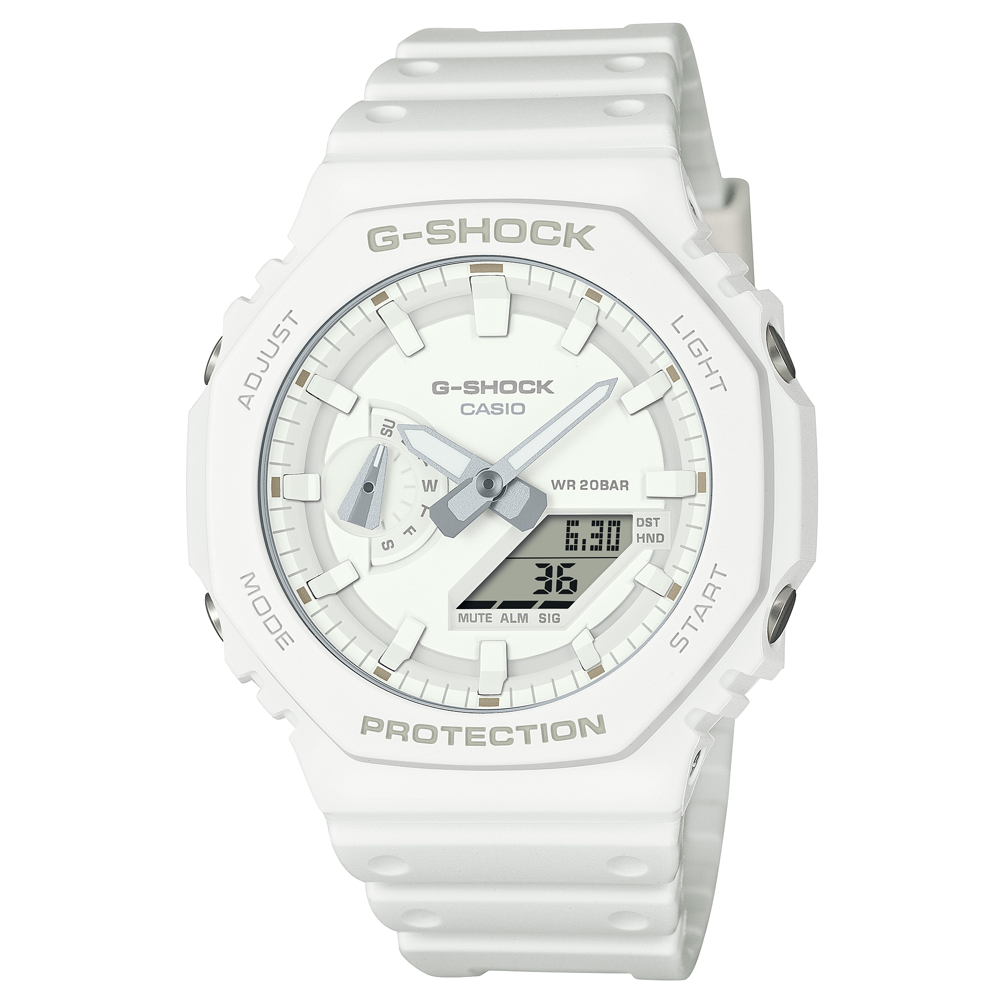 GA-2100-7A7 Reloj G-Shock Classic de hombre pulsera de resina doble hora 48 mm