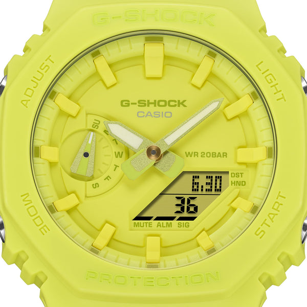 GA-2100-9A9 Reloj G-Shock Classic de hombre pulsera de caucho 48 mm - Vista lateral