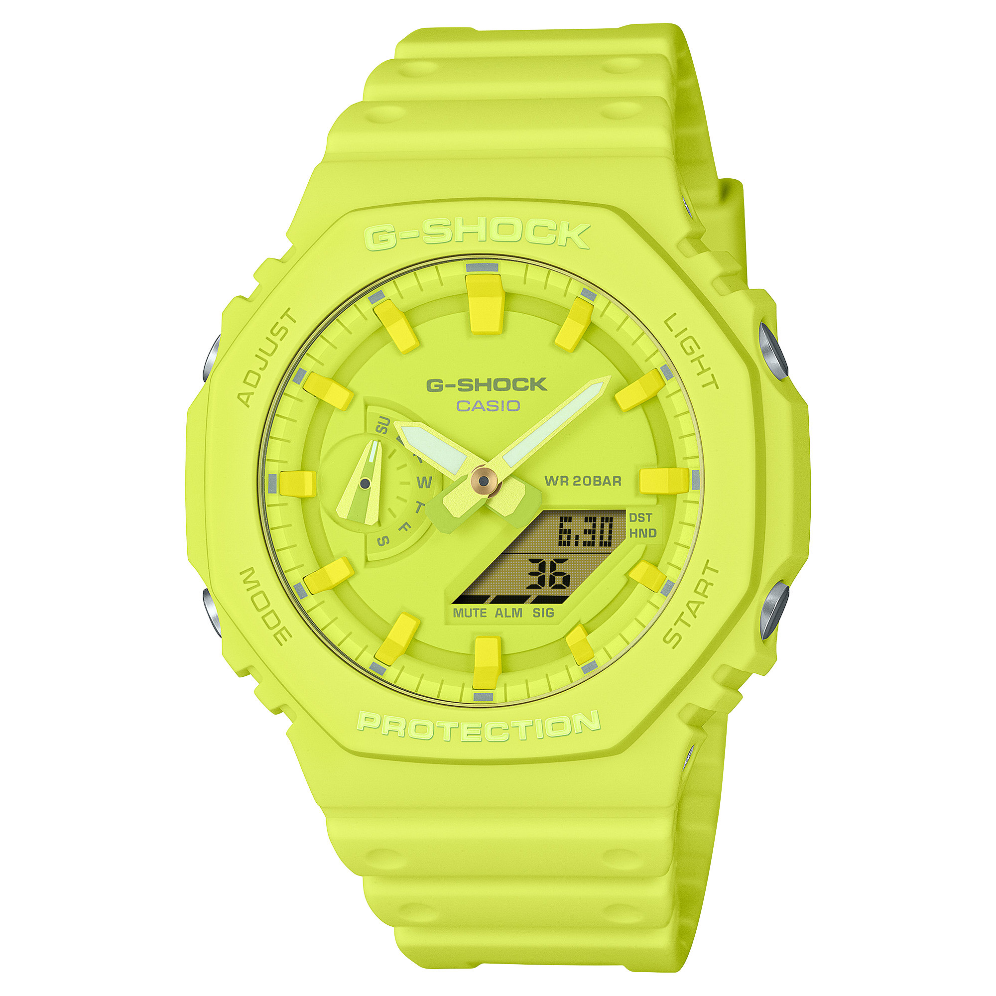 GA-2100-9A9 Reloj G-Shock Classic de hombre pulsera de caucho 48 mm - Reloj original en Guatemala