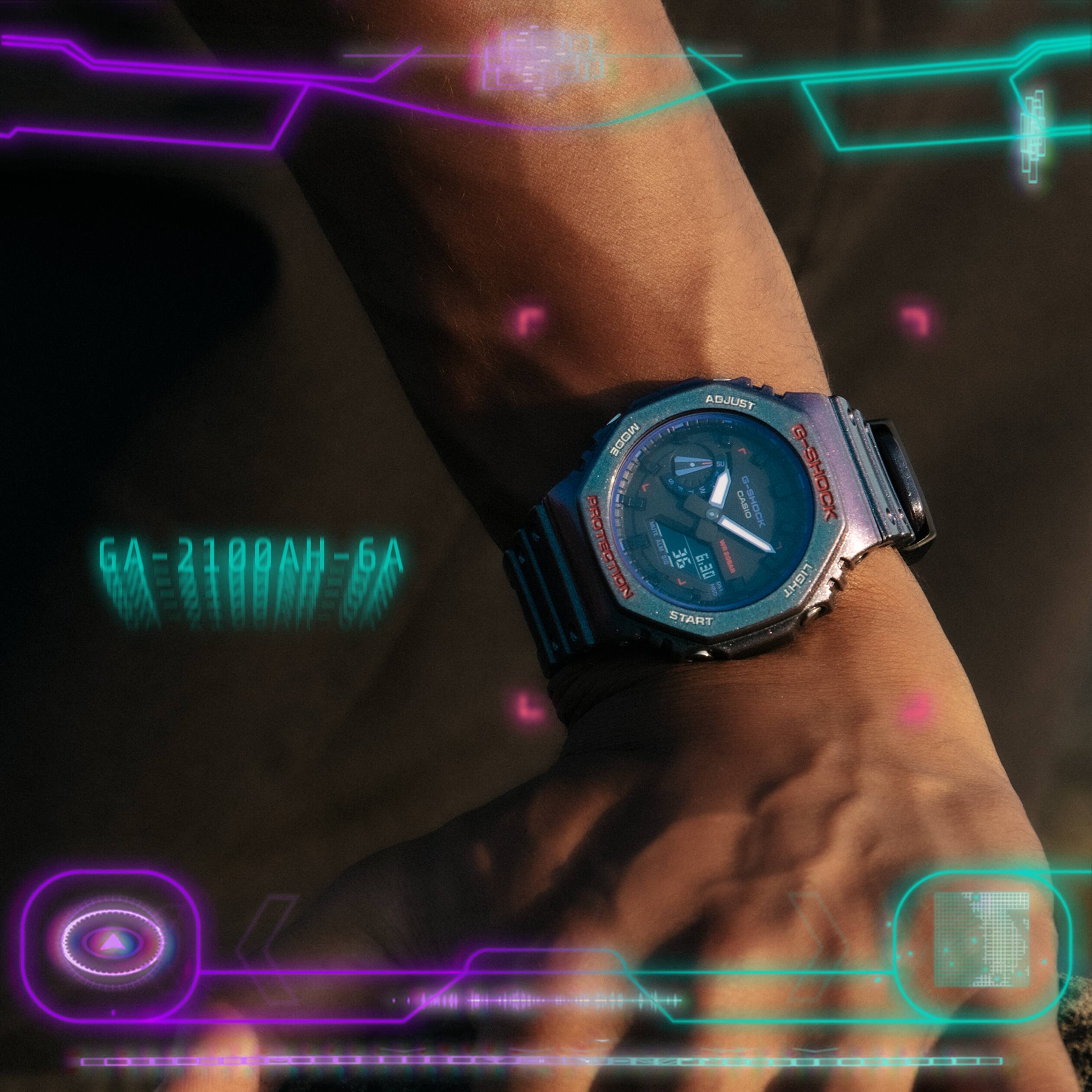GA-2100AH Reloj G-Shock GA-2100 Hombre Resina Morado - Vista 5