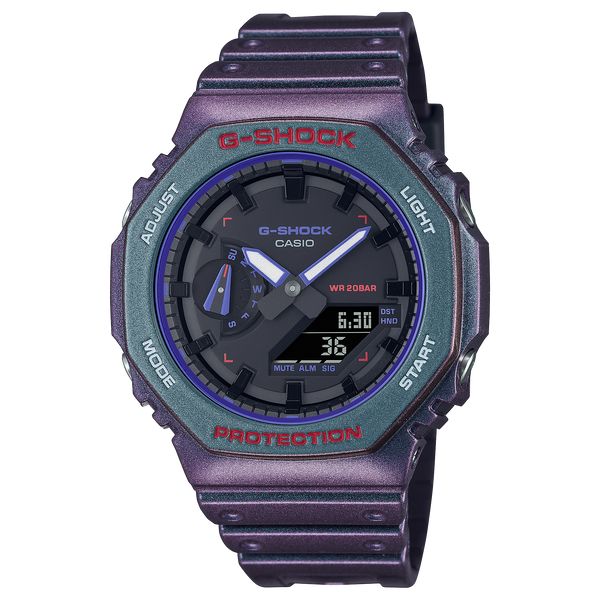 GA-2100AH Reloj G-Shock GA-2100 Hombre Resina Morado - Reloj original en Guatemala