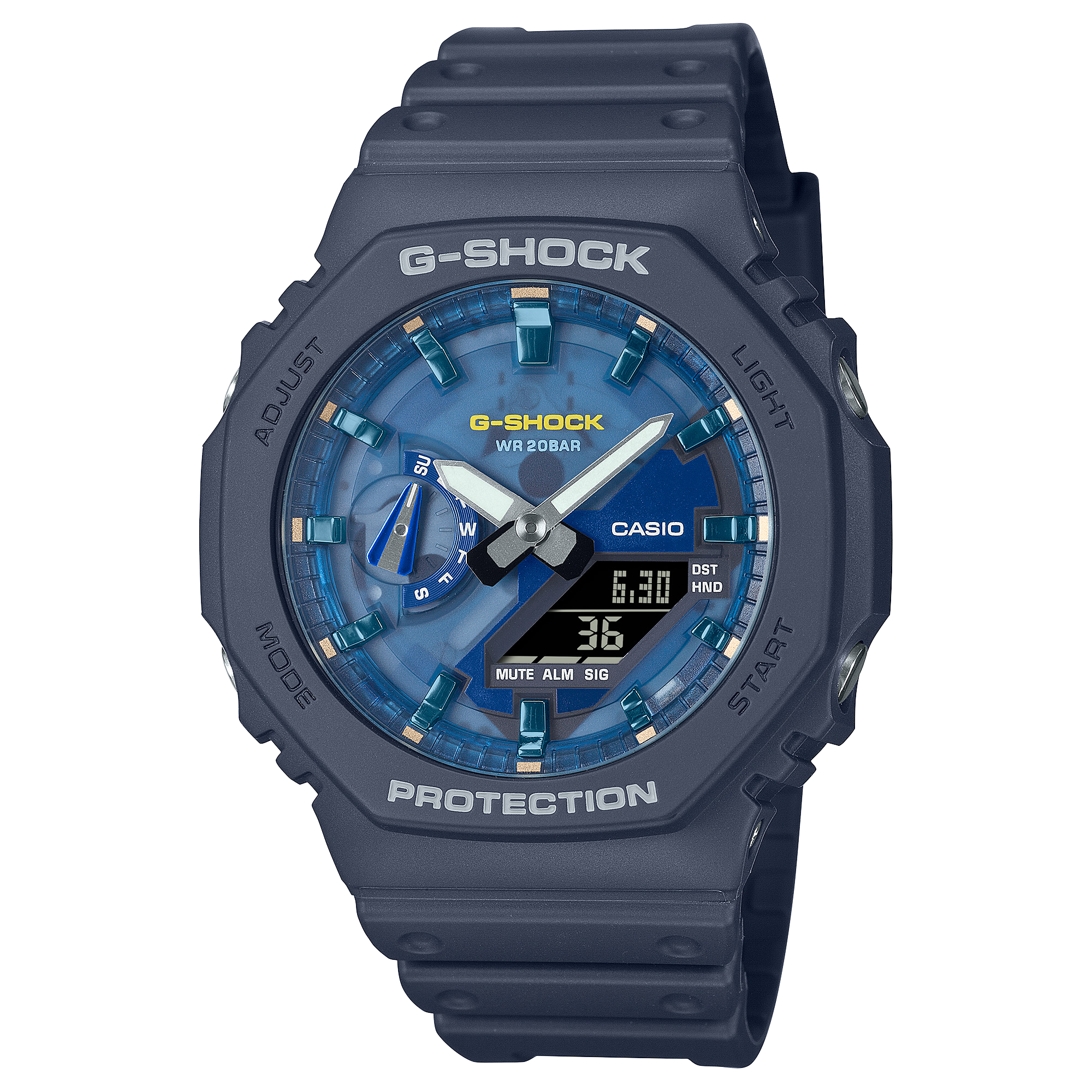 GA-2100AS-2A Reloj G-Shock de hombre pulsera de caucho