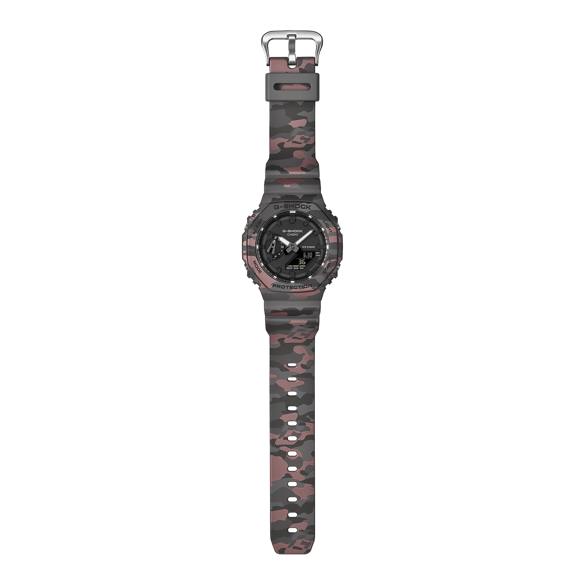 GA-2100CM-8A Reloj G-Shock de hombre correa de resina - Vista lateral