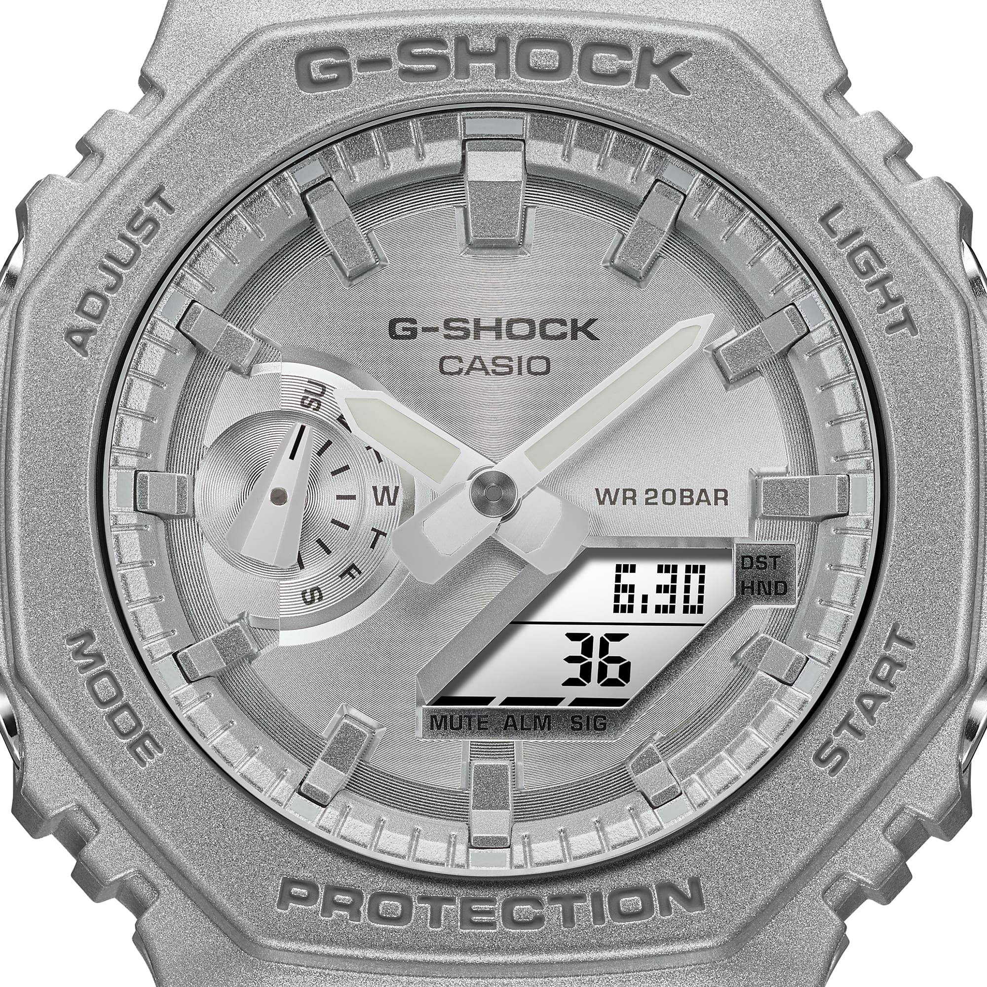 GA-2100FF Reloj G-Shock GA-2100 Hombre Resina Plateado Mate - Vista 5