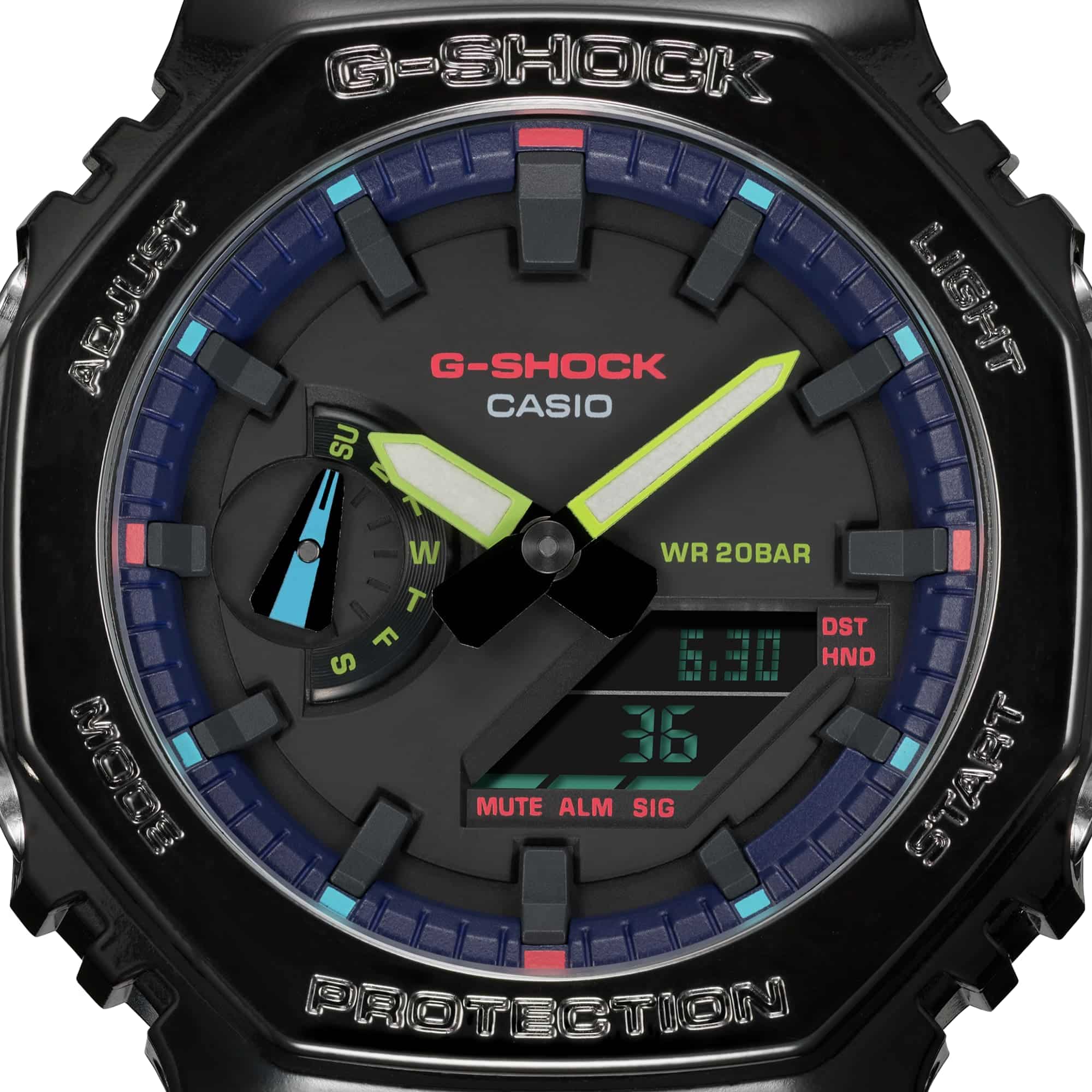 GA-2100RGB Reloj G-Shock GA-2100 Hombre Resina Negro - Vista 5