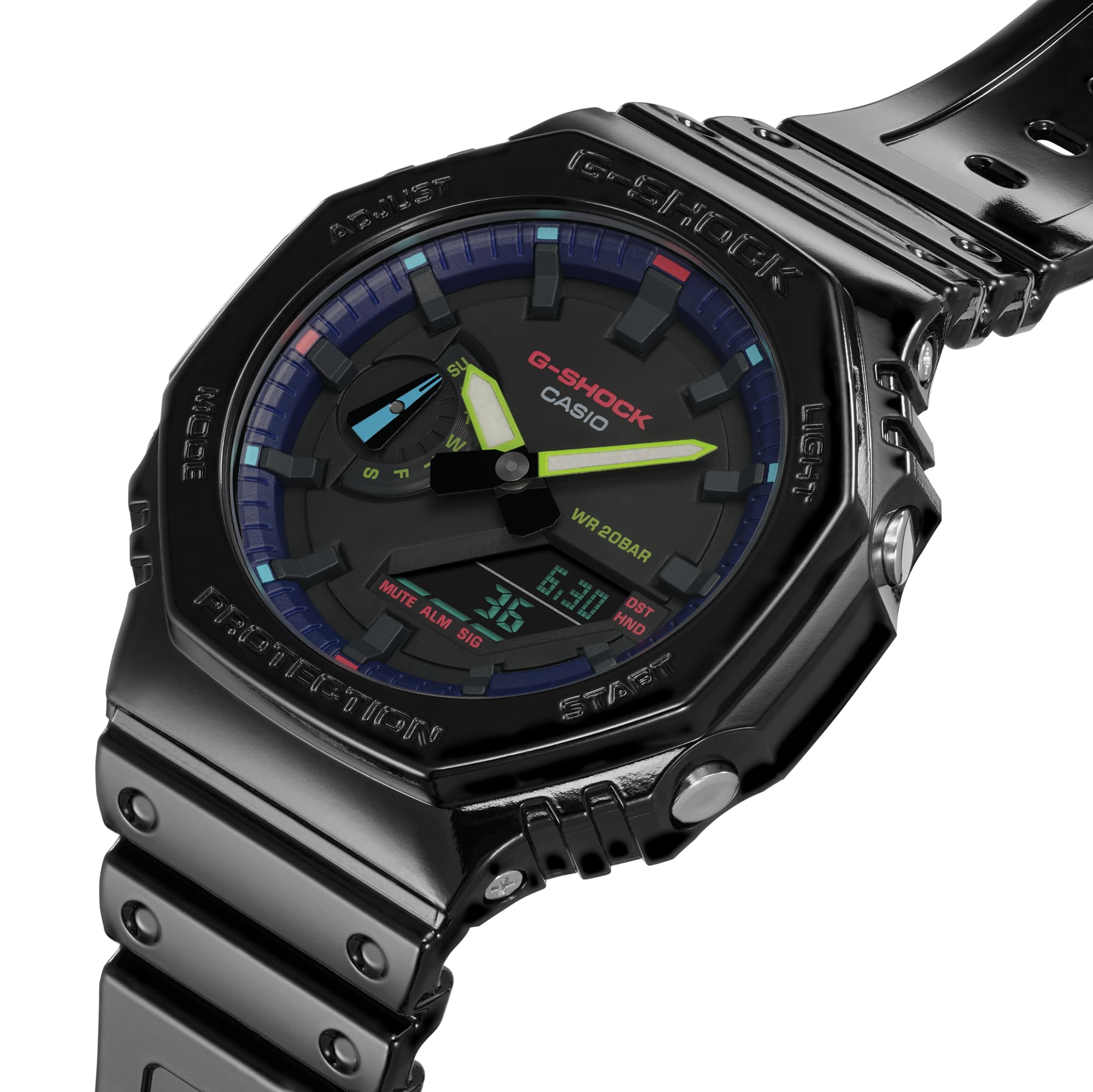 GA-2100RGB Reloj G-Shock GA-2100 Hombre Resina Negro - Vista 7