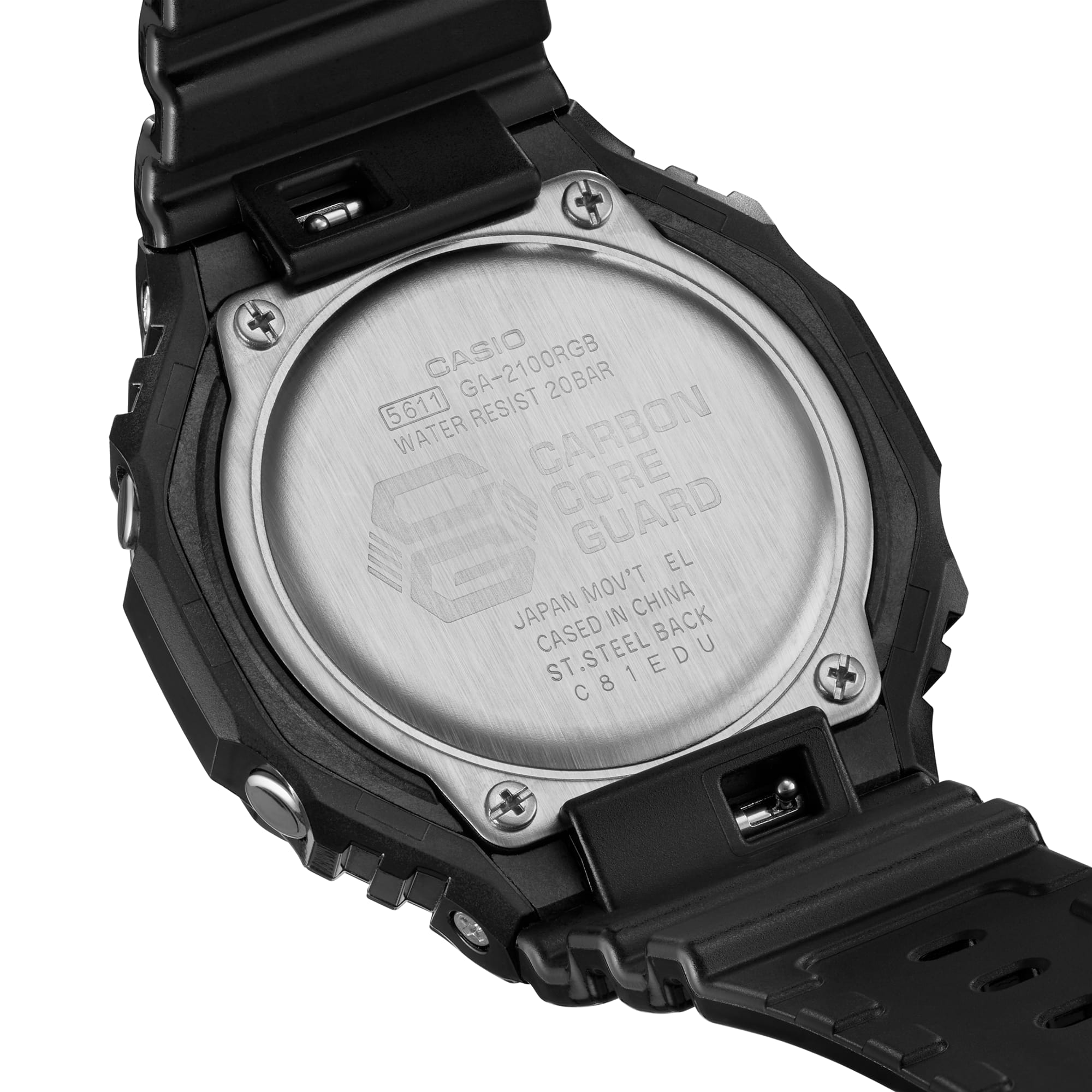 GA-2100RGB Reloj G-Shock GA-2100 Hombre Resina Negro - Vista 8