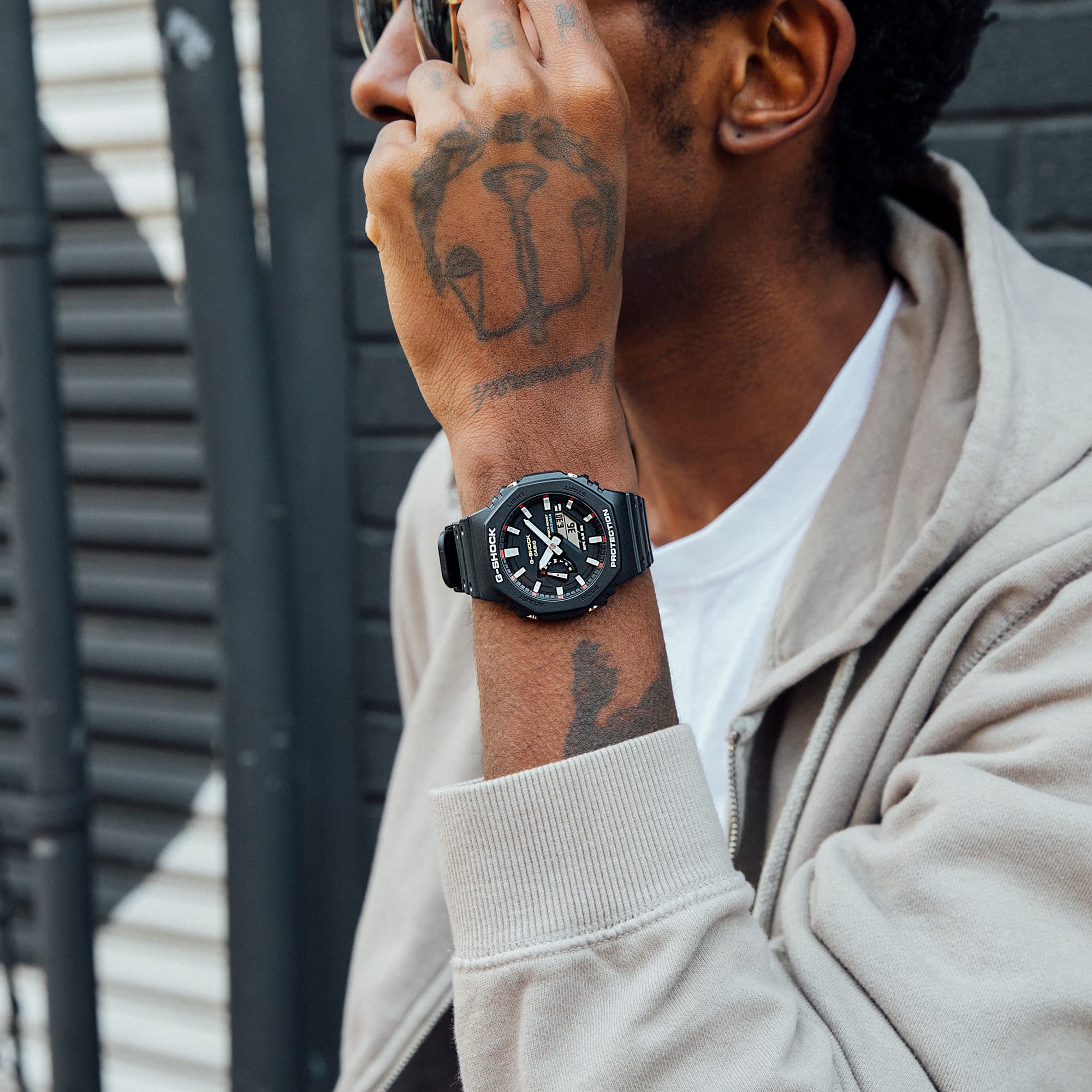 GA-2100RL Reloj G-Shock GA-2100 Hombre Resina Negro - Detalle de esfera