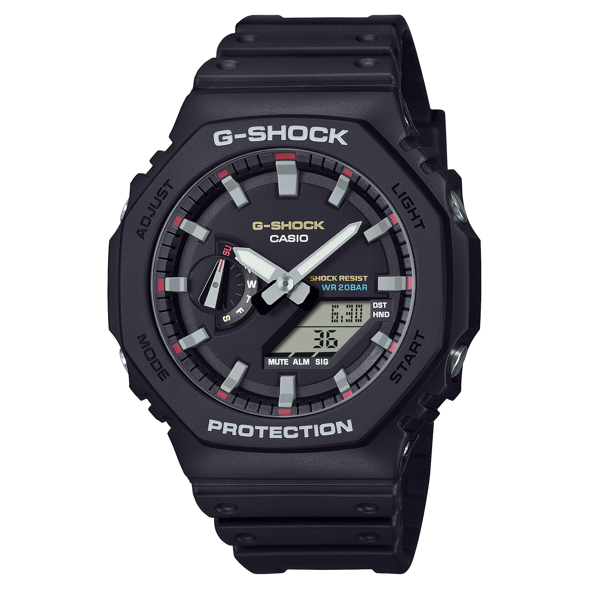 GA-2100RL Reloj G-Shock GA-2100 Hombre Resina Negro - Reloj original en Guatemala
