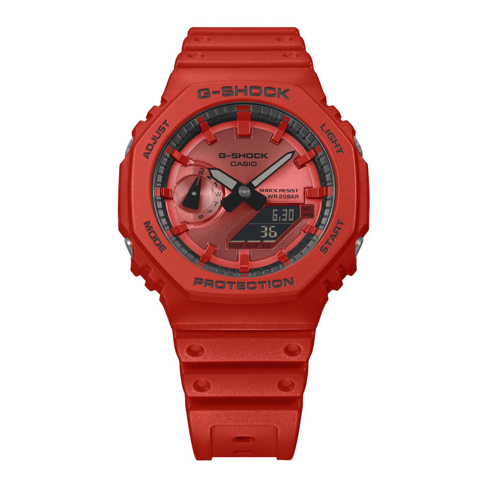 GA-2100RRB-4A Reloj G-Shock de hombre correa de silicona - Resina Rojo