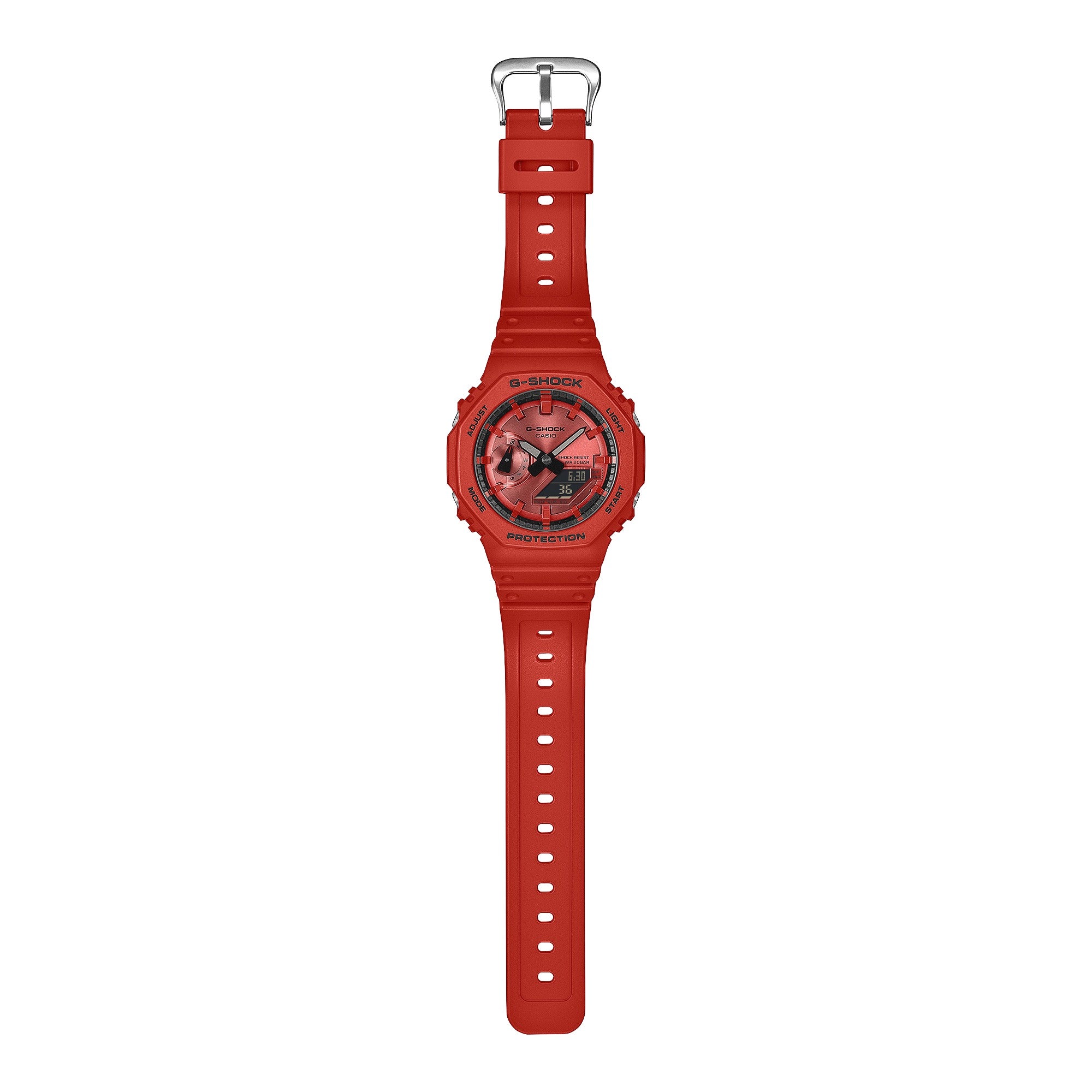 GA-2100RRB-4A Reloj G-Shock de hombre correa de silicona - Resina Rojo