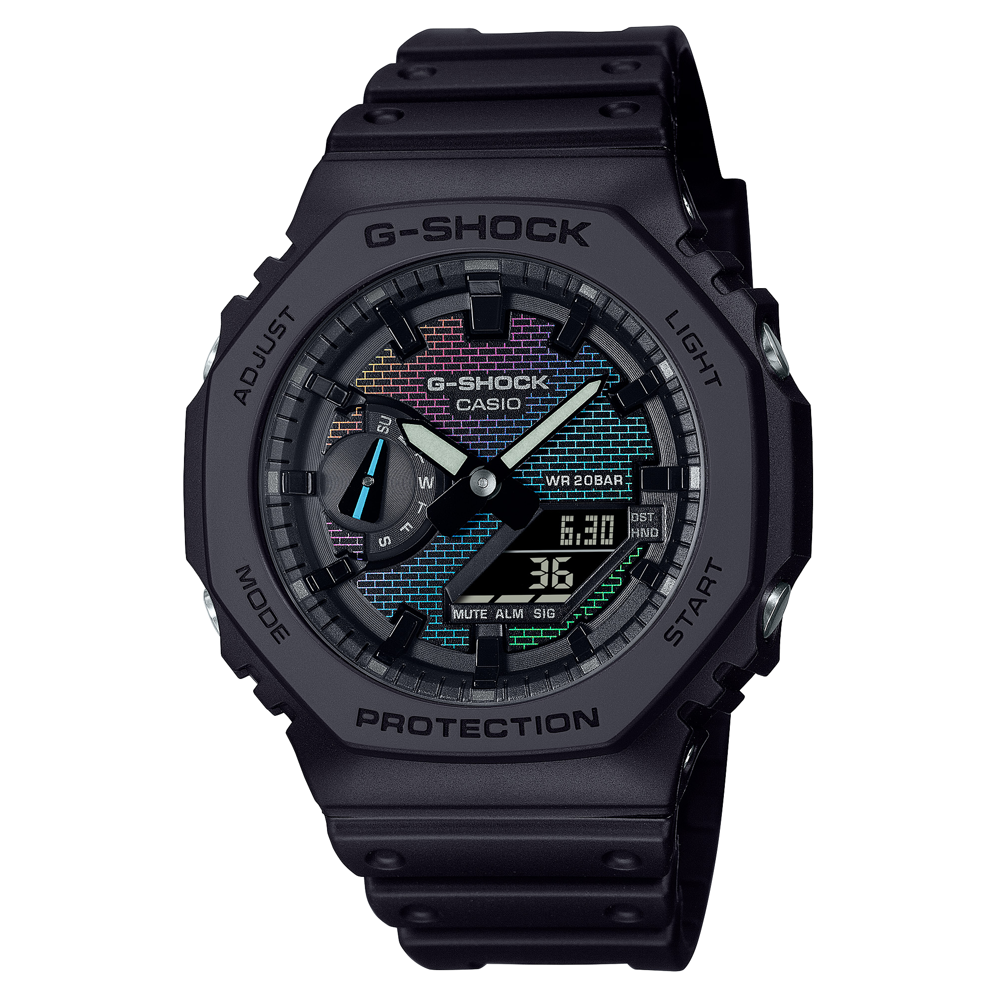 GA-2100RW-1A G-Shock reloj para caballero pulsera de caucho