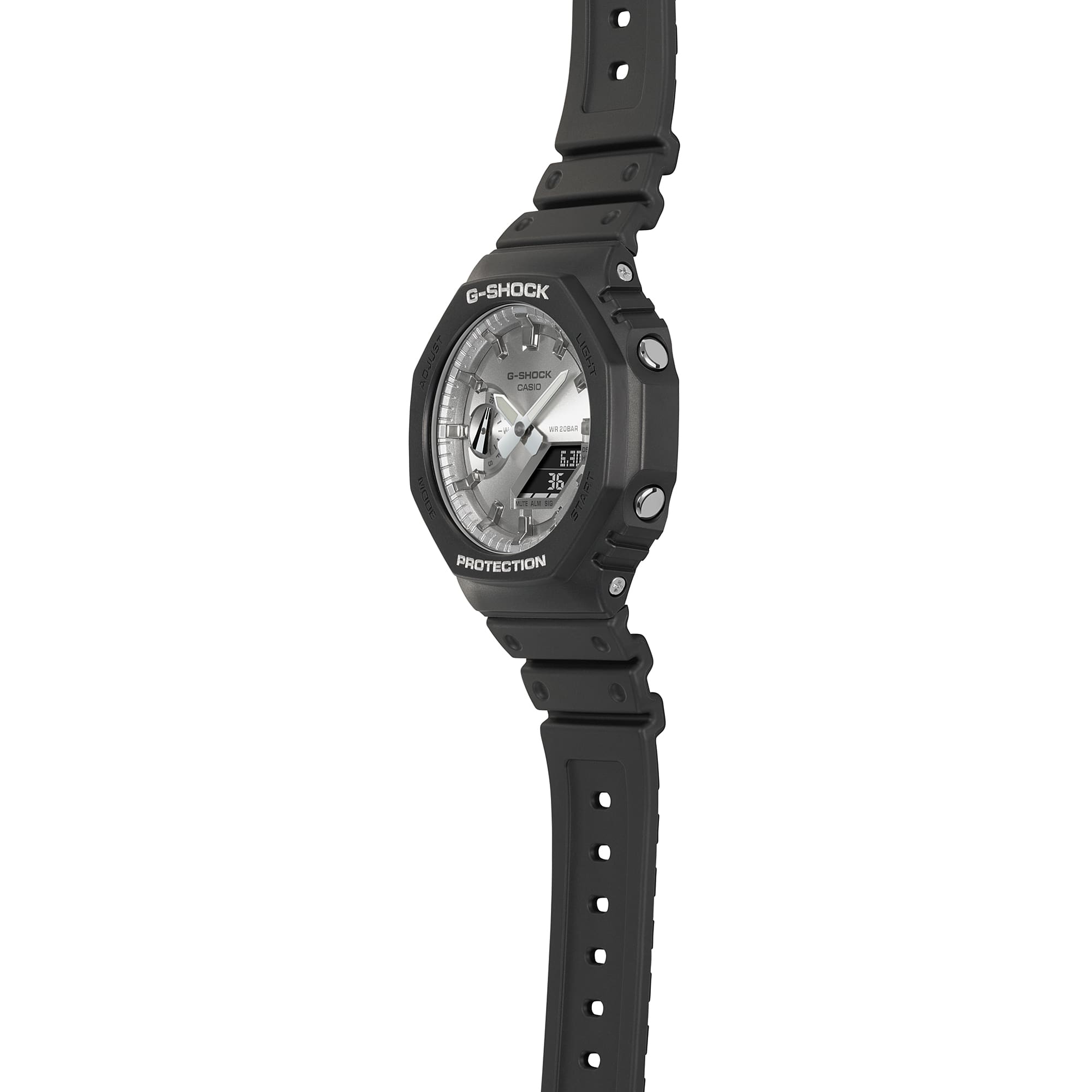 GA-2100SB Reloj G-Shock Hombre Correa de Resina Negro - Vista trasera