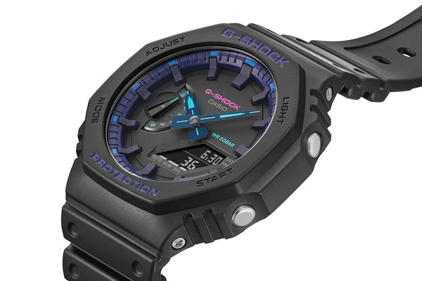 GA-2100VB Reloj G-Shock GA-2100 Hombre Resina Negro - Vista lateral