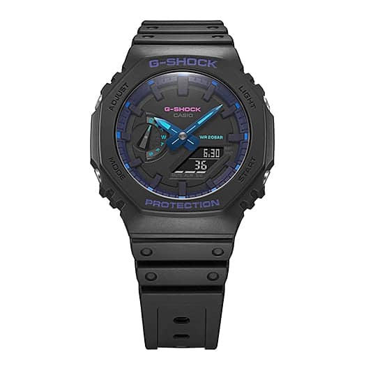 GA-2100VB Reloj G-Shock GA-2100 Hombre Resina Negro - Detalle de esfera