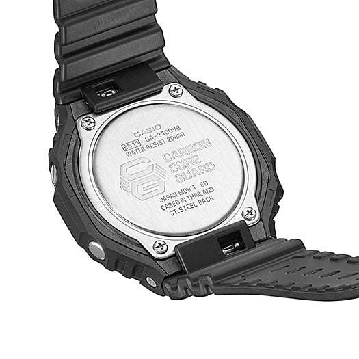 GA-2100VB Reloj G-Shock GA-2100 Hombre Resina Negro - Vista trasera